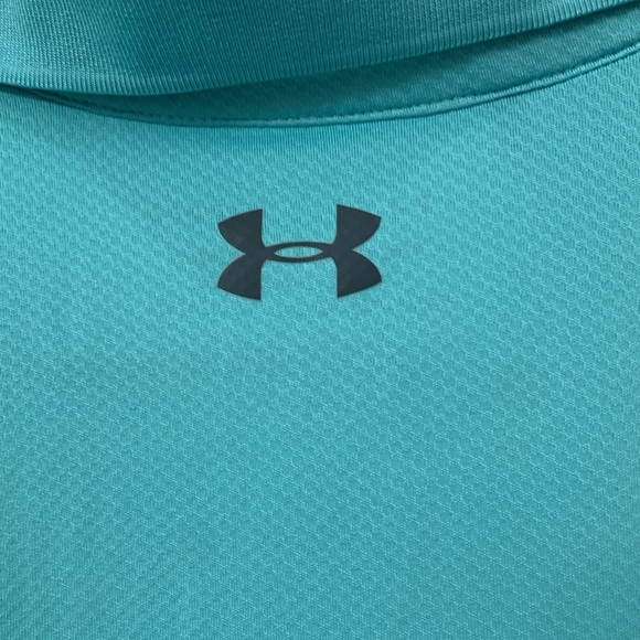 Men’s Under Armour Blue The Performance HeatGear Polo Size Large EUC - Picture 7 of 7